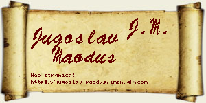 Jugoslav Maoduš vizit kartica